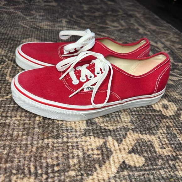 Vans Red Canvas Lace-Up Sneakers - Picture 3 of 6